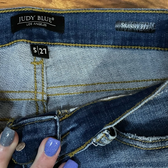 Leopard patch skinny Judy Blue jeans - Picture 7 of 8